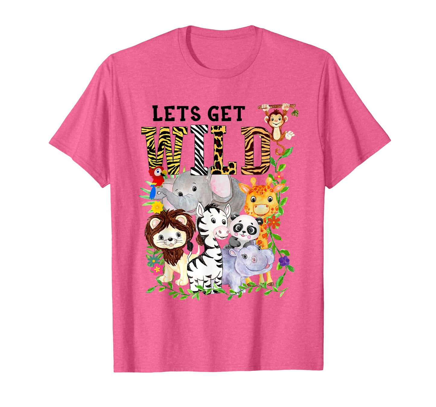 Let's Get Wild Zoo Animals Safari Party A Day At The Zoo T-Shirt