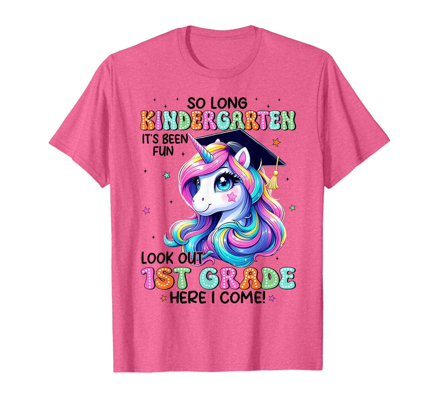 So Long Kindergarten Graduation Unicorn Last Day Of School T-Shirt