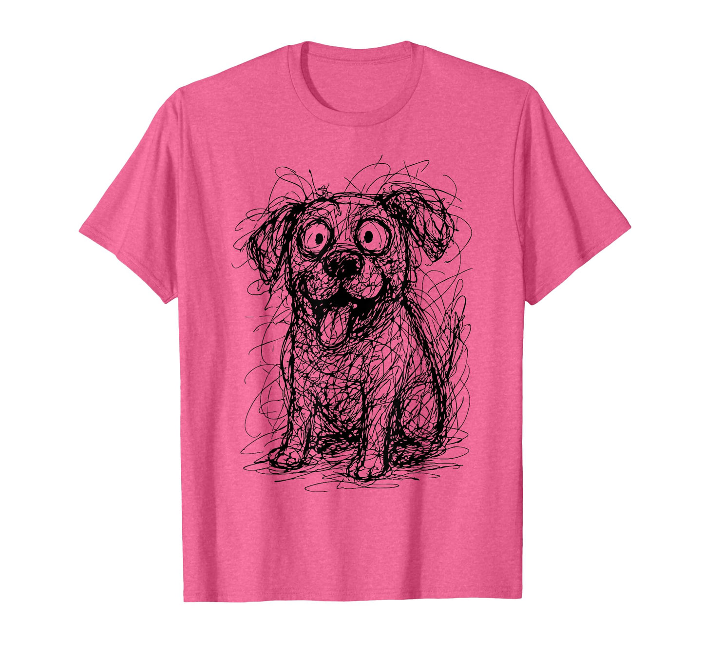 Dog Abstract Art Portrait Drawing Whimsical Dog Lovers T-Shirt