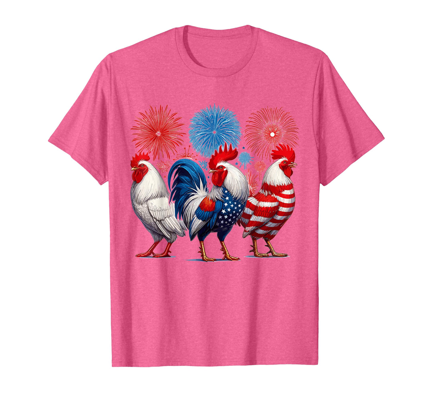 Chicken USA Flag Patriotic Chicken 4th of July T-Shirt