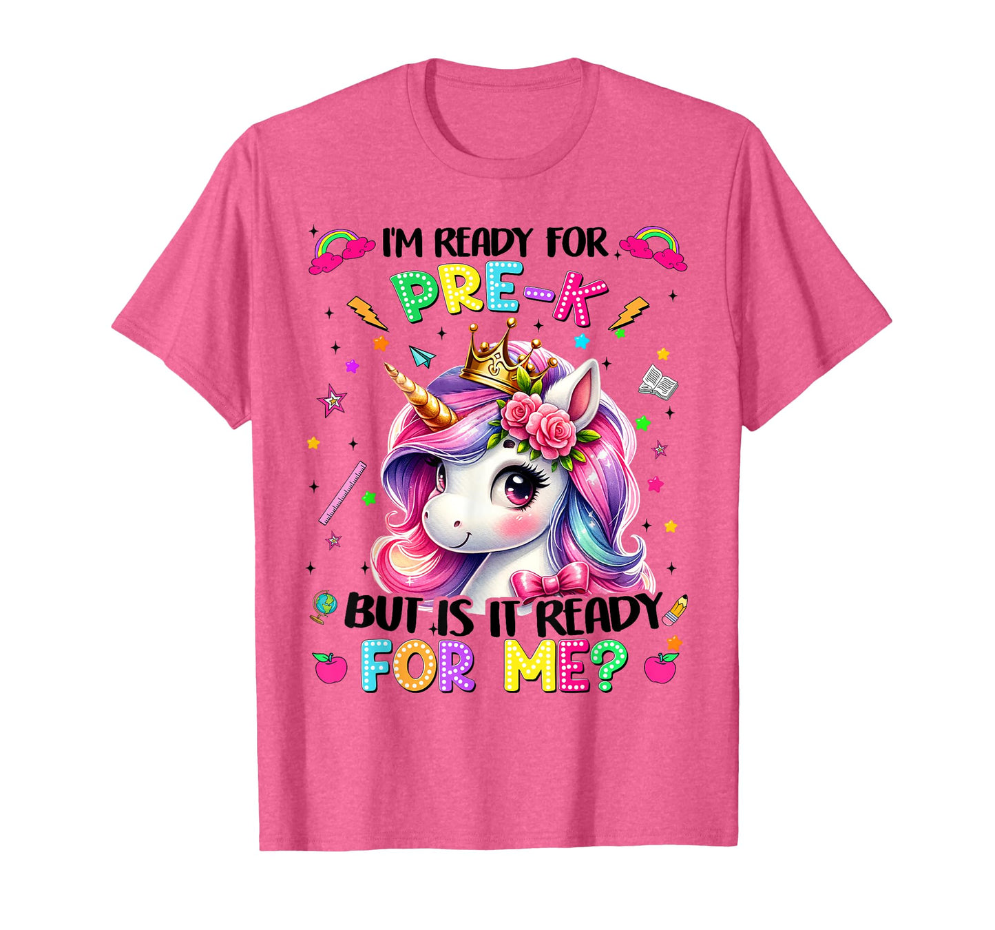 Im Ready For Pre K PreK Unicorn First Day Of School Girls T-Shirt