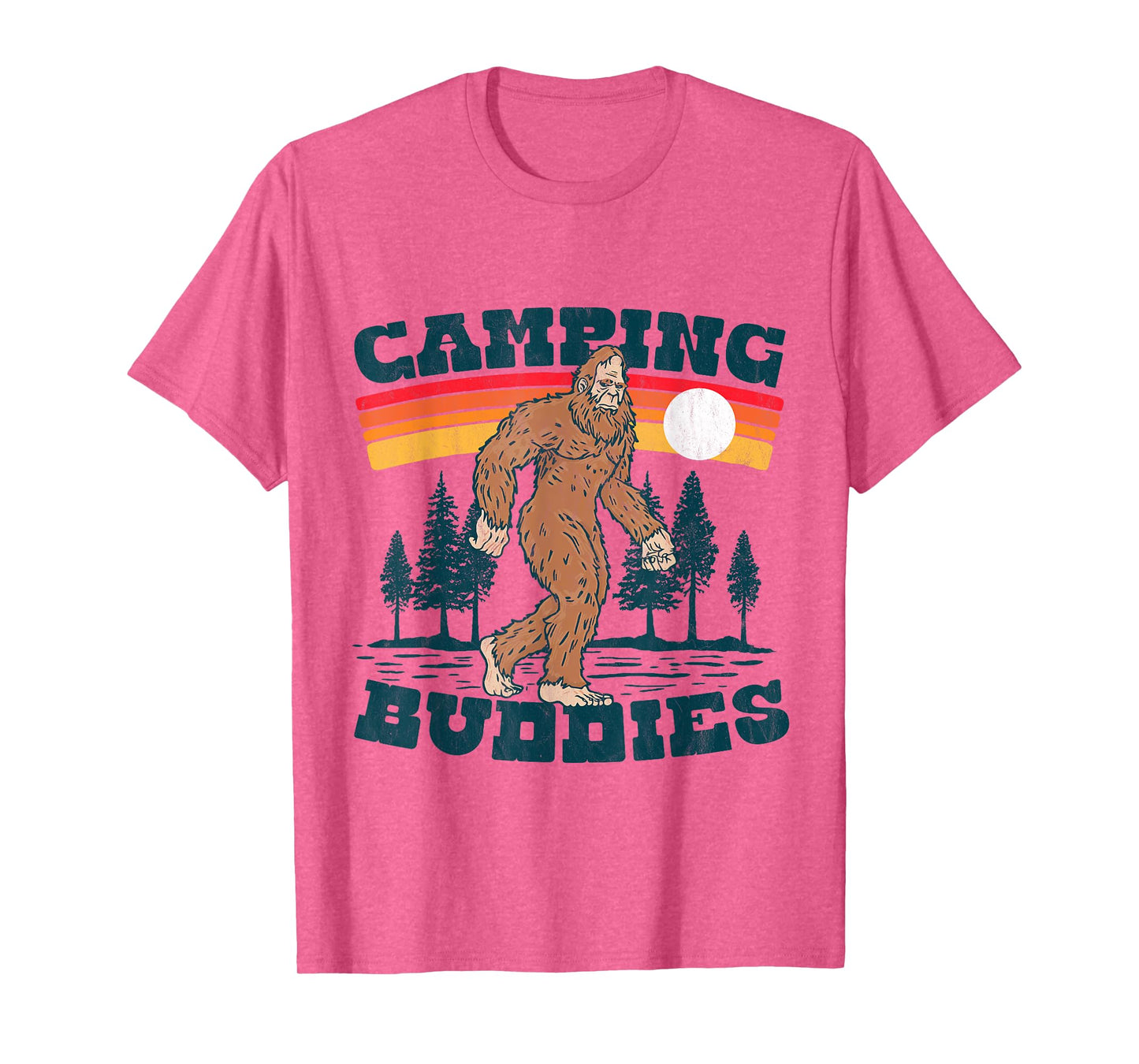 Camping Buddies Funny Camper Bigfoot Group Outdoor Sasquatch T-Shirt