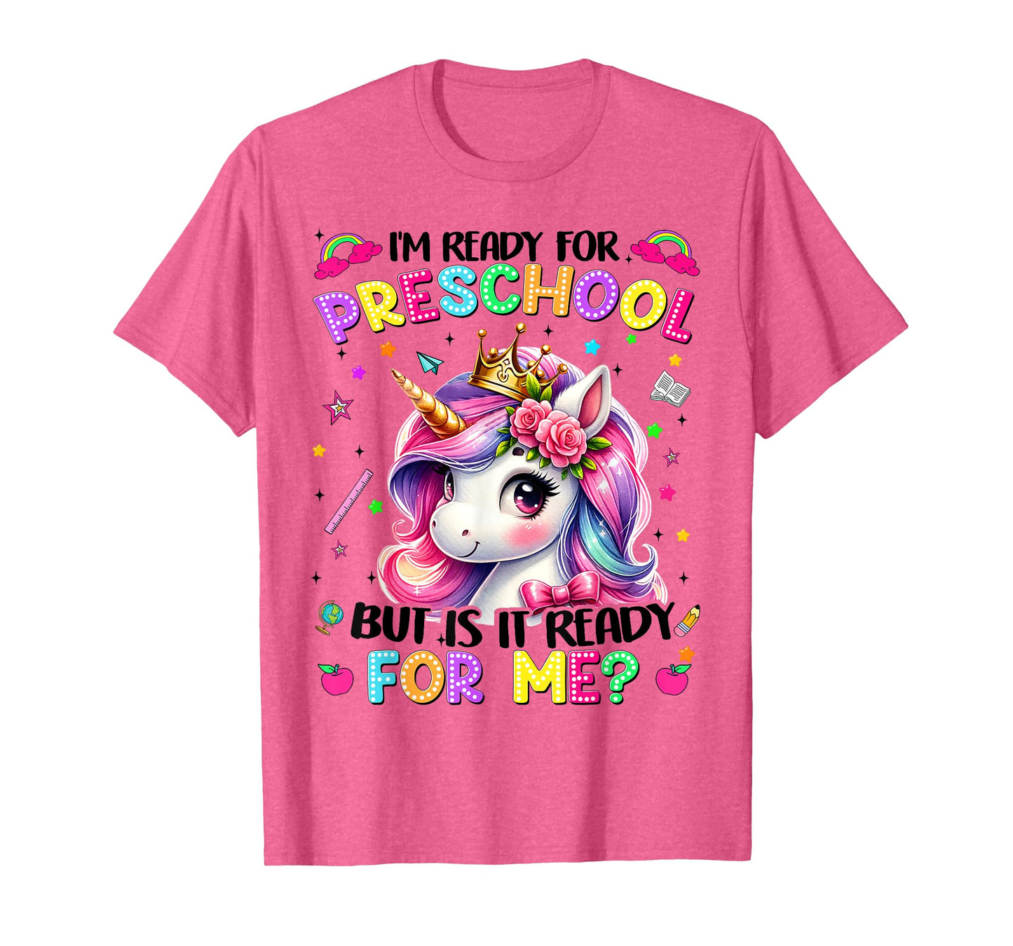 Im Ready For Preschool Unicorn First Day Of School Girls T-Shirt