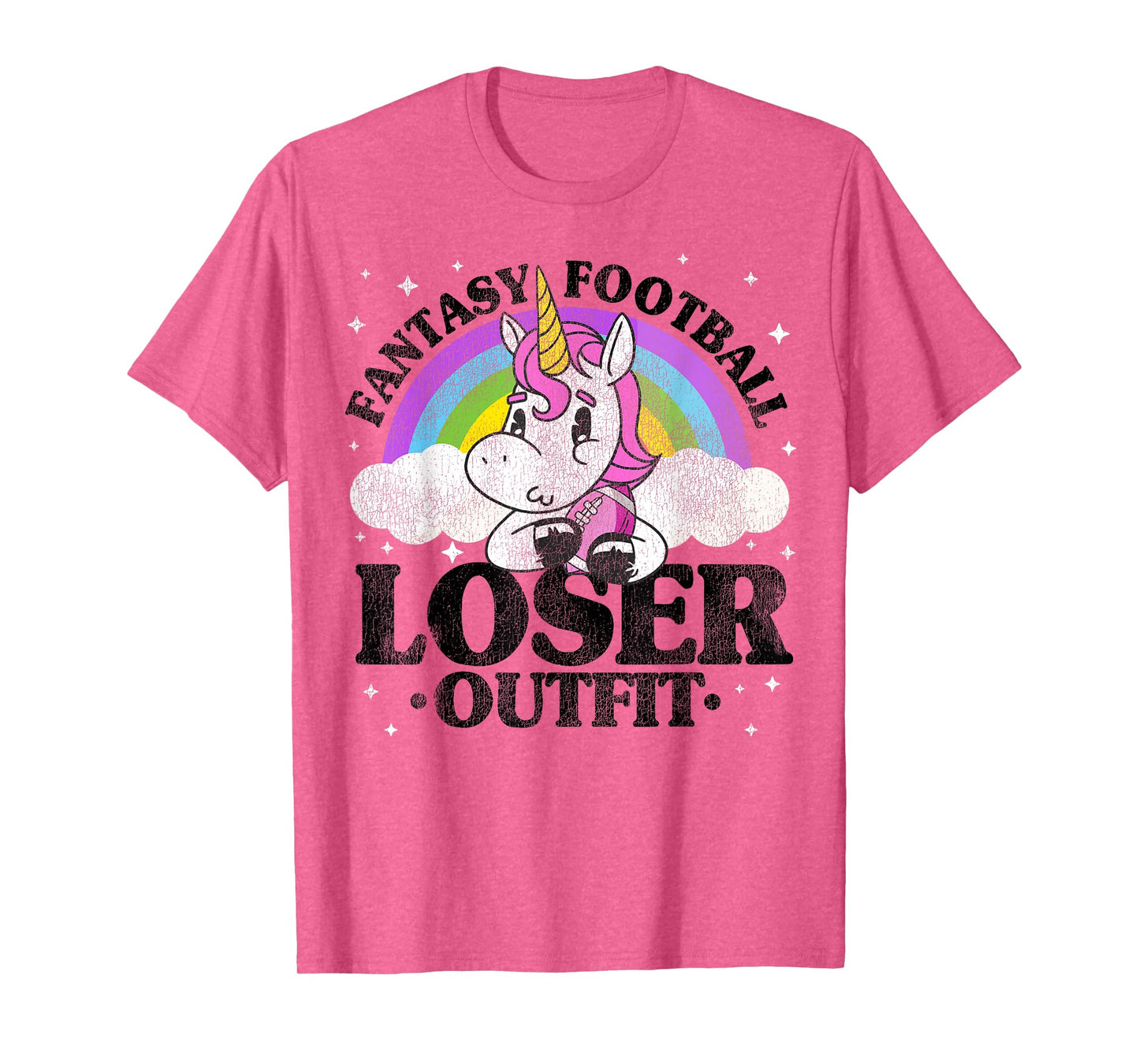 Fantasy Football Loser Outfit Season Unicorn Rainbow Men T-Shirt