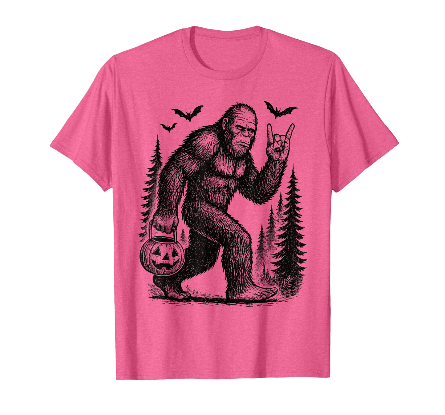 Spooky Halloween Bigfoot Pumpkin for Men Women Kids T-Shirt