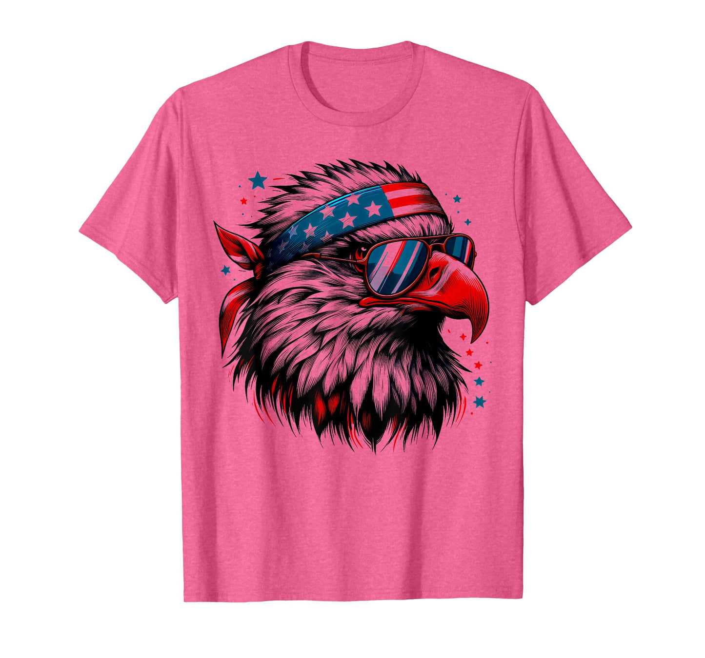 Bald Eagle Patriotic American Sunglasses Flag 4th Of July T-Shirt