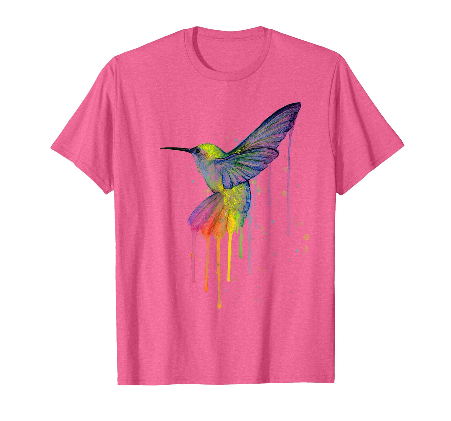 Rainbow Hummingbird Watercolor T-shirt T-Shirt