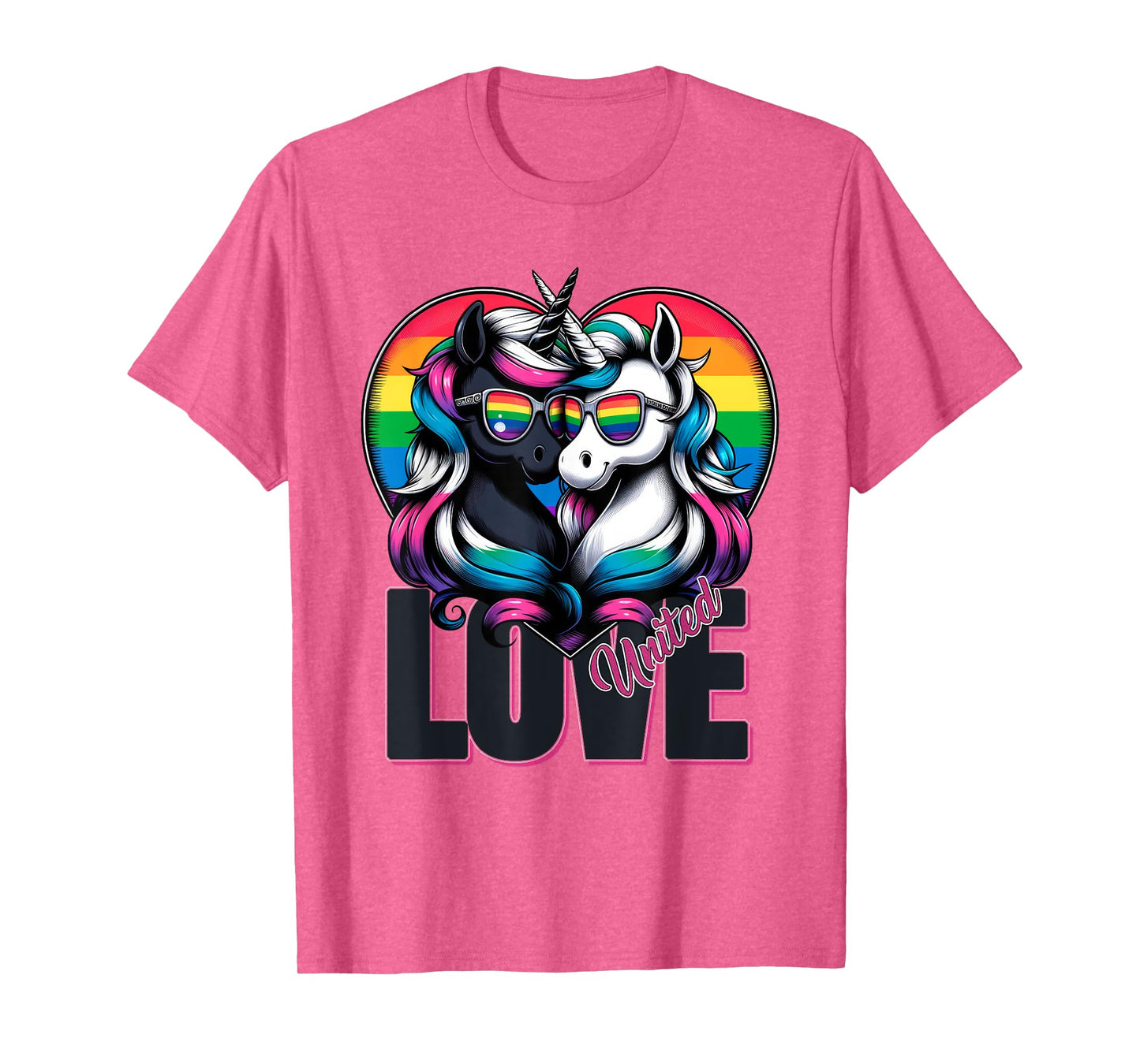 Love United LGBTQ+ Unicorn Pride LGBTQ T-Shirt