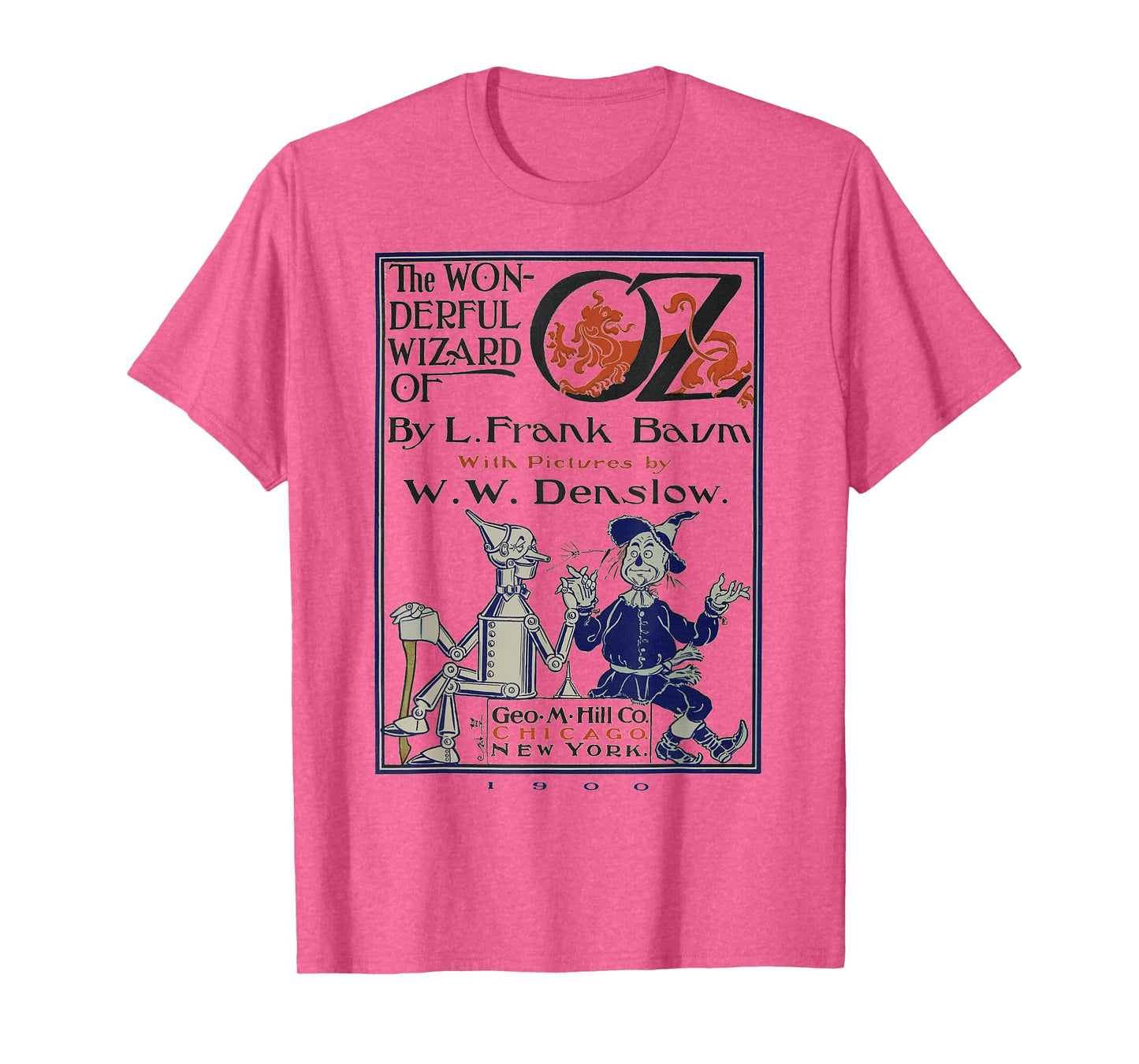 Wizard of OZ Collectors Society Scarecrow & Tin-Man Unisex-Adults & Kids Classic Fit Grey Cartoon T-Shirt