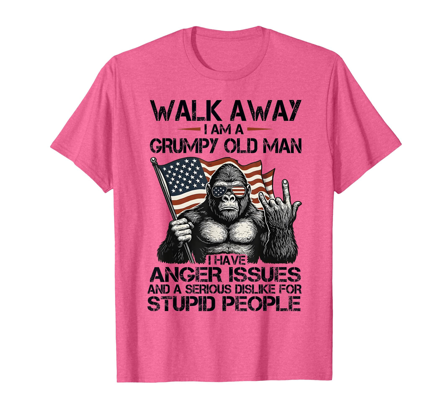 Walk away I am a grumpy old man I have anger issue sasquatch T-Shirt