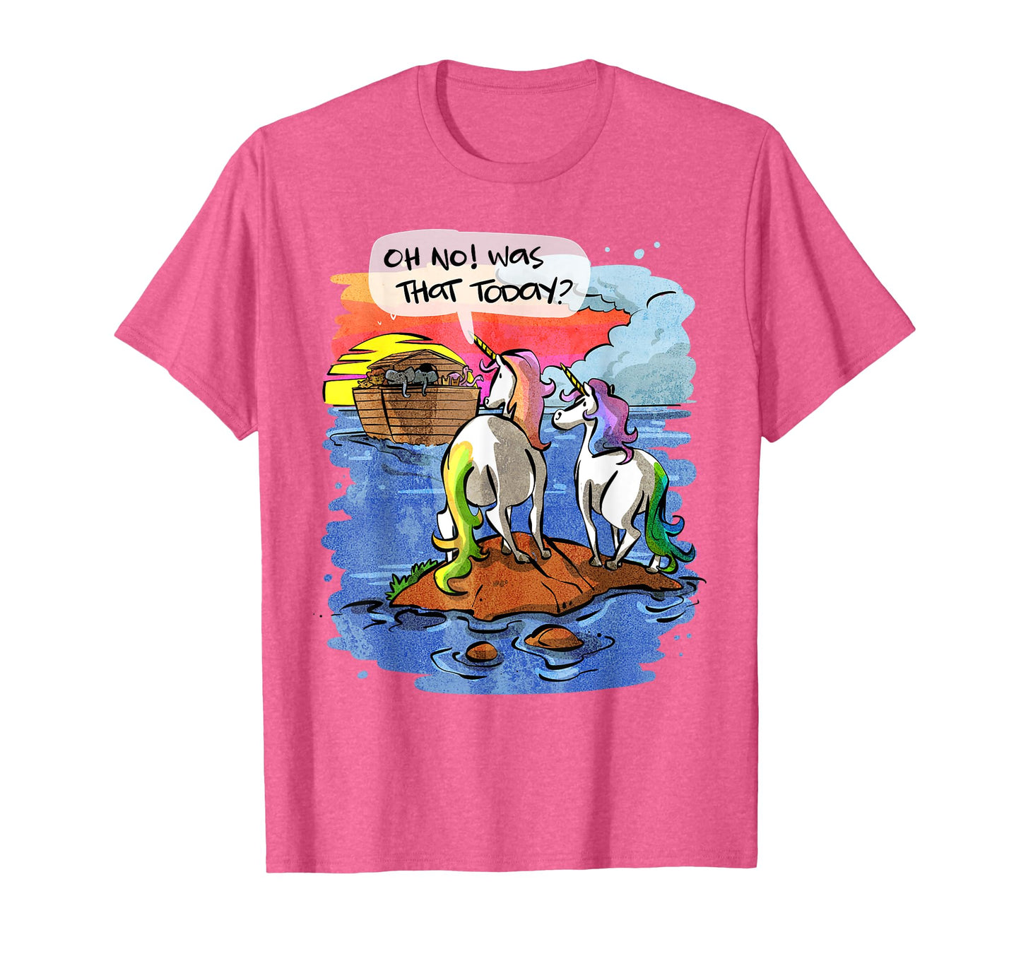 Noah Guy Unicorn Noahs Ark Design For Girls And Adults T-Shirt