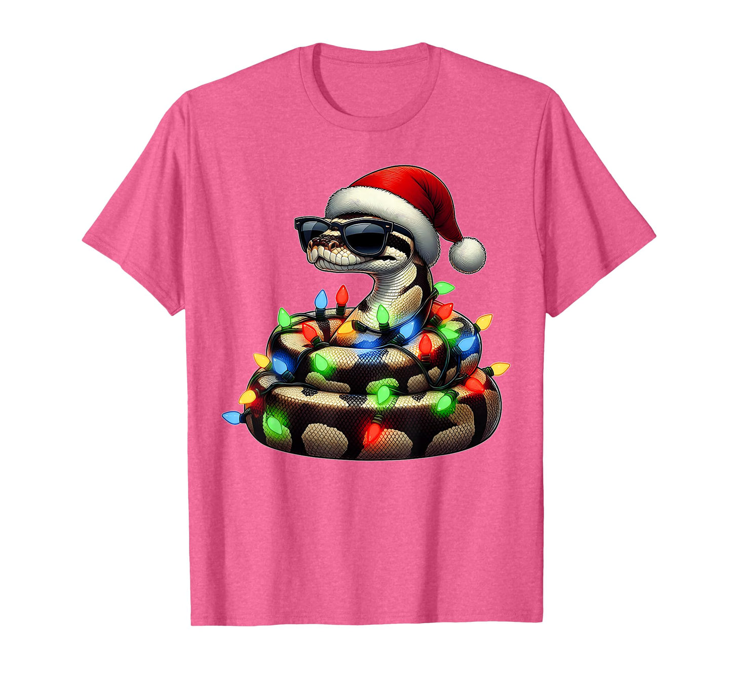 Ball Python Snake Sunglasses Cute Christmas Xmas T-Shirt