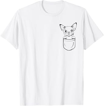 Chihuahua Dog in Pocket Dogs Adoption Pets Lovers T-Shirt for Men Women Kids