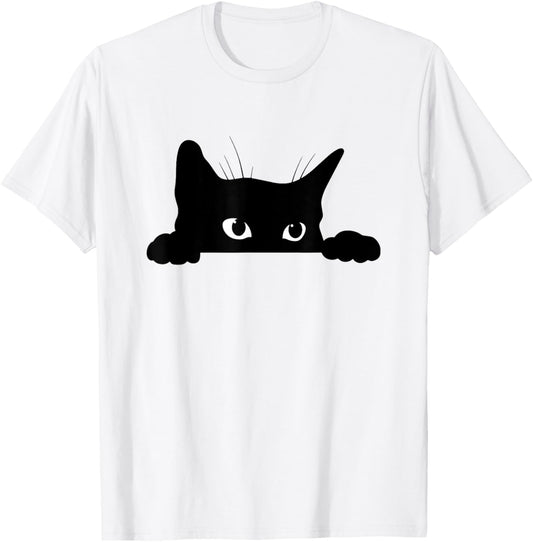 black cat peeking T-Shirt