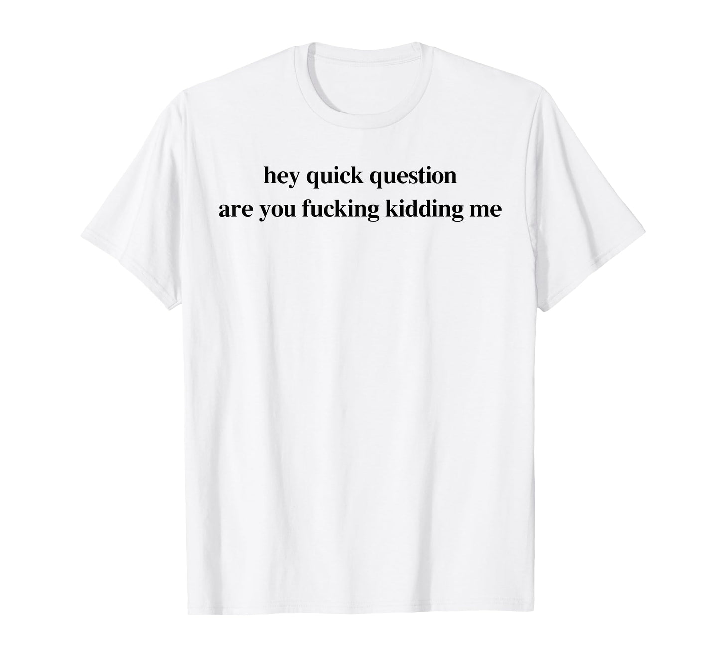 Hey Quick Question Are You Fcking Kidding Me Funny Saying T-Shirt