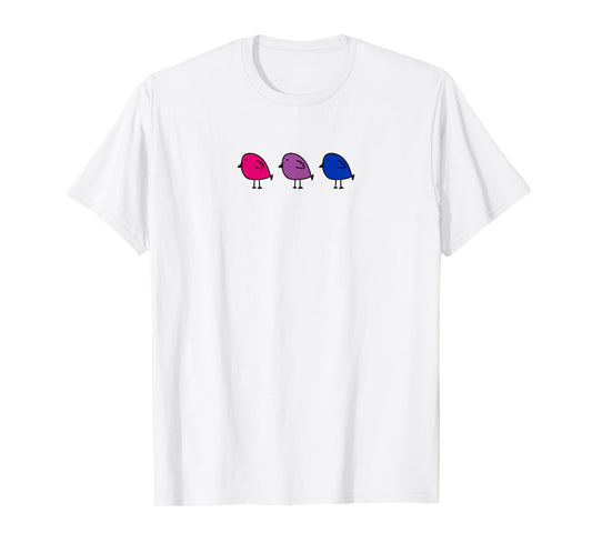 Bisexual Pride Subtle Bi Pride Flag Birds Bi Flag Colors T-Shirt