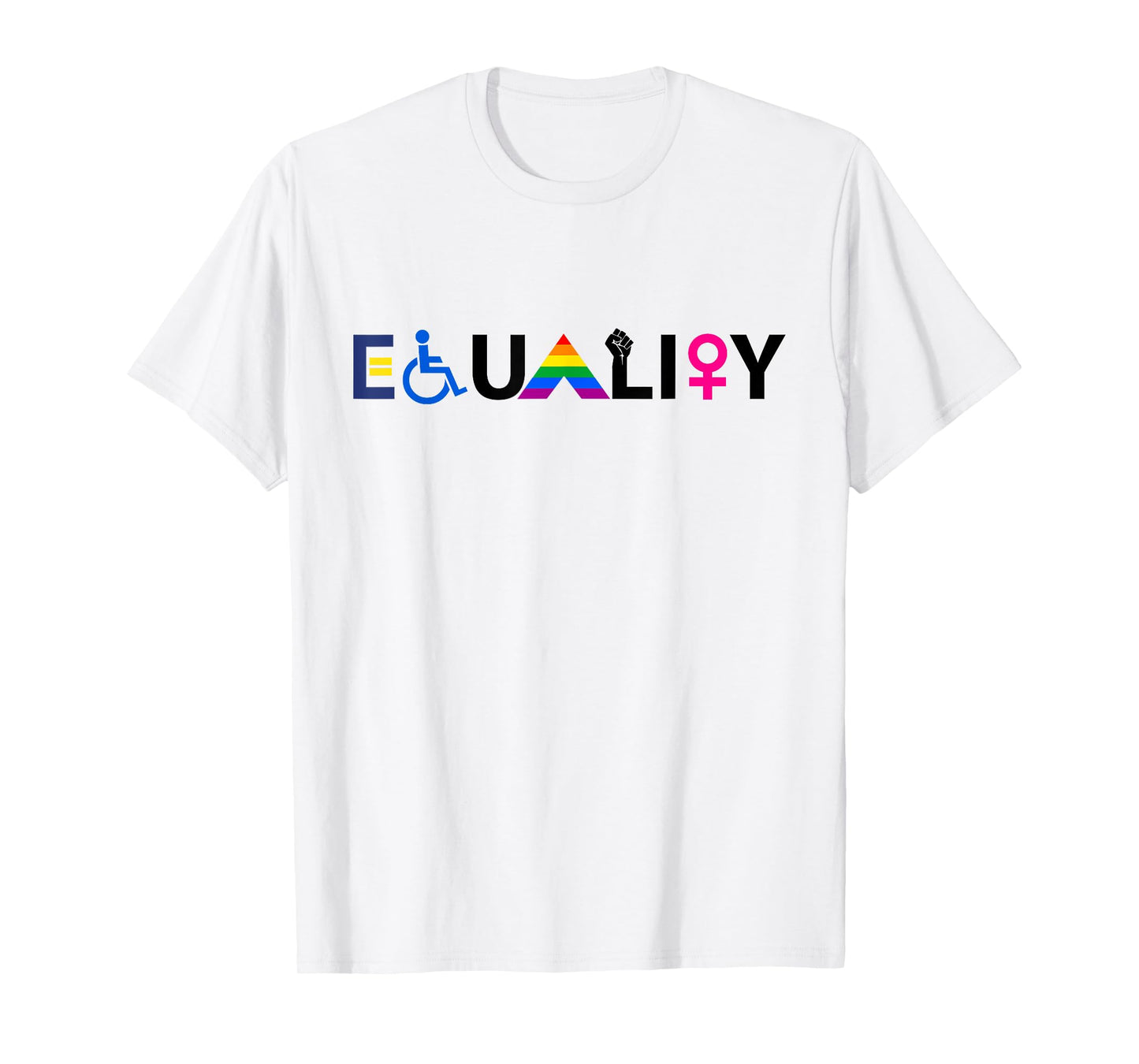 "EQUALITY" Equal Rights LGBTQ Ally Unity Pride Feminist T-Shirt