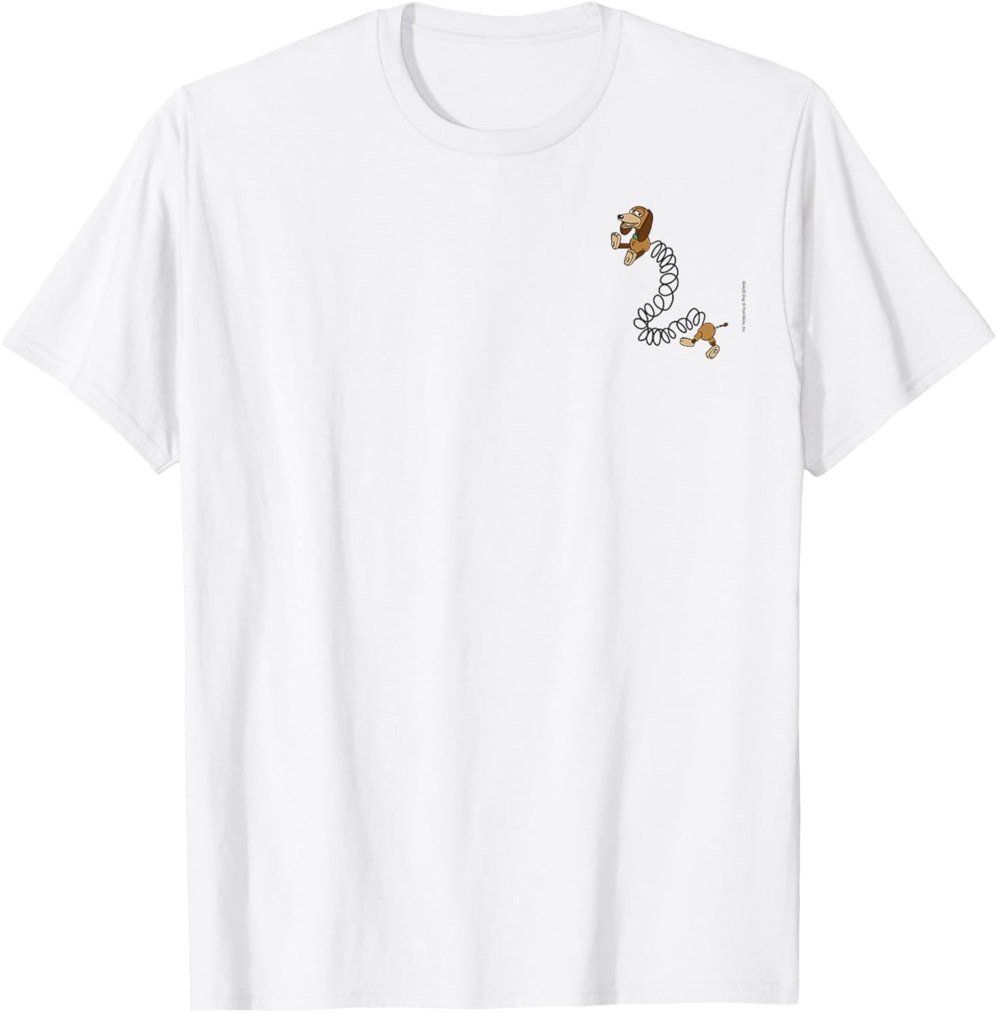 Disney Pixar Toy Story Cute Slinky Dog Small Faux Pocket T-Shirt