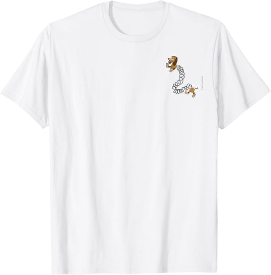 Disney Pixar Toy Story Cute Slinky Dog Small Faux Pocket T-Shirt