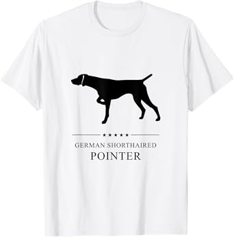 German Shorthaired Pointer Black Silhouette T-Shirt