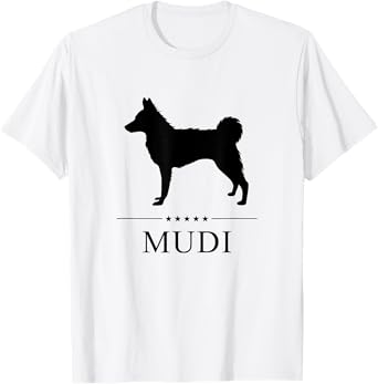Mudi Dog Black Silhouette T-Shirt