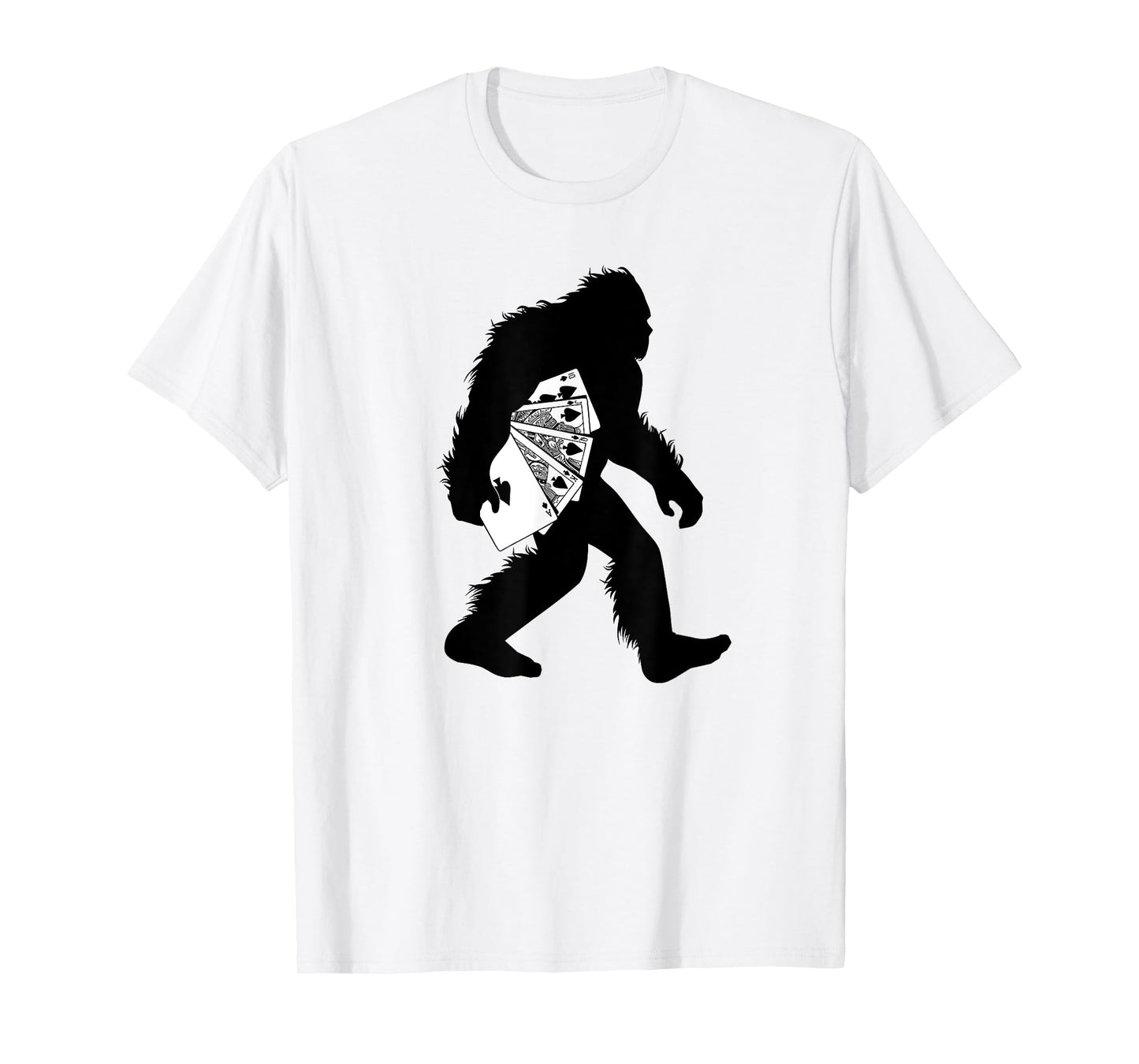 Bigfoot Gambling Poker Sasquatch Gambler T-Shirt