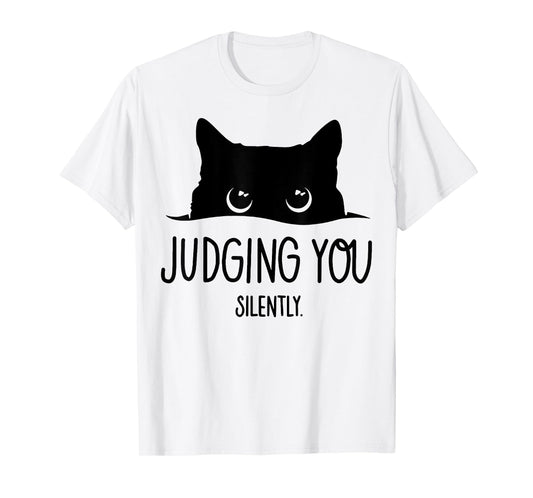 Cat Judging You Silently Men Women T-Shirt