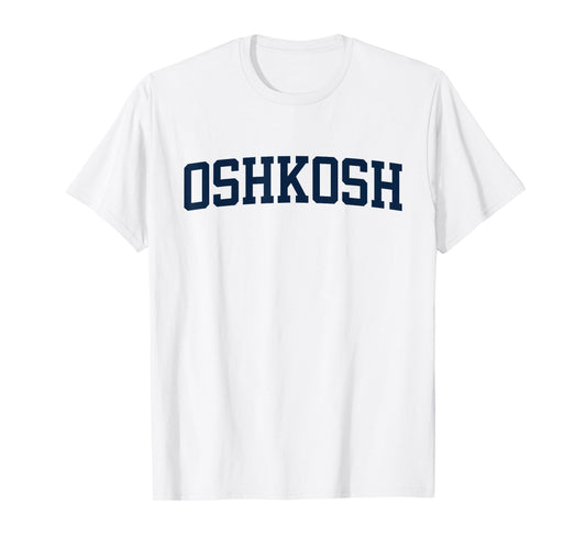 Oshkosh Wisconsin Collegiate Style Varsity Block Letter T-Shirt