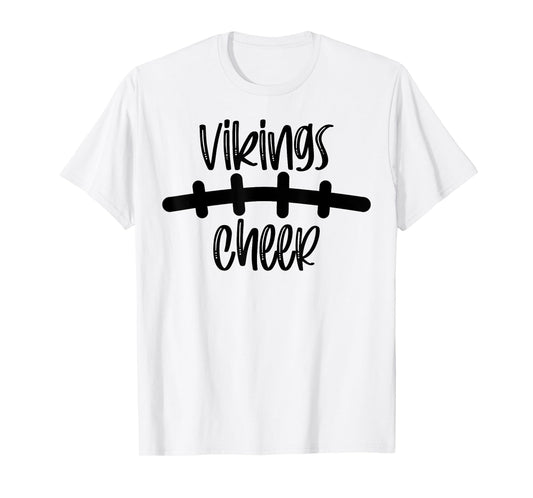 Vikings Cheer School Spirit Football Team Mascot Game Night T-Shirt