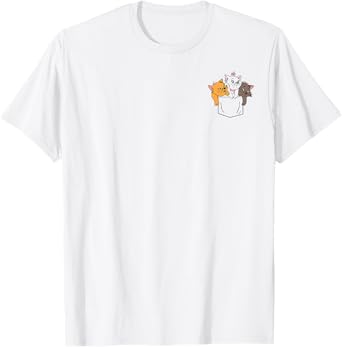 Disney The Aristocats Adorable Kittens Trio Faux Pocket Logo T-Shirt