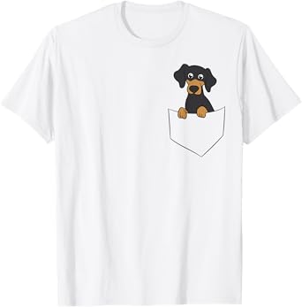 Cute Dachshund In Pocket Dog In Pocket Funny Dachshund T-Shirt