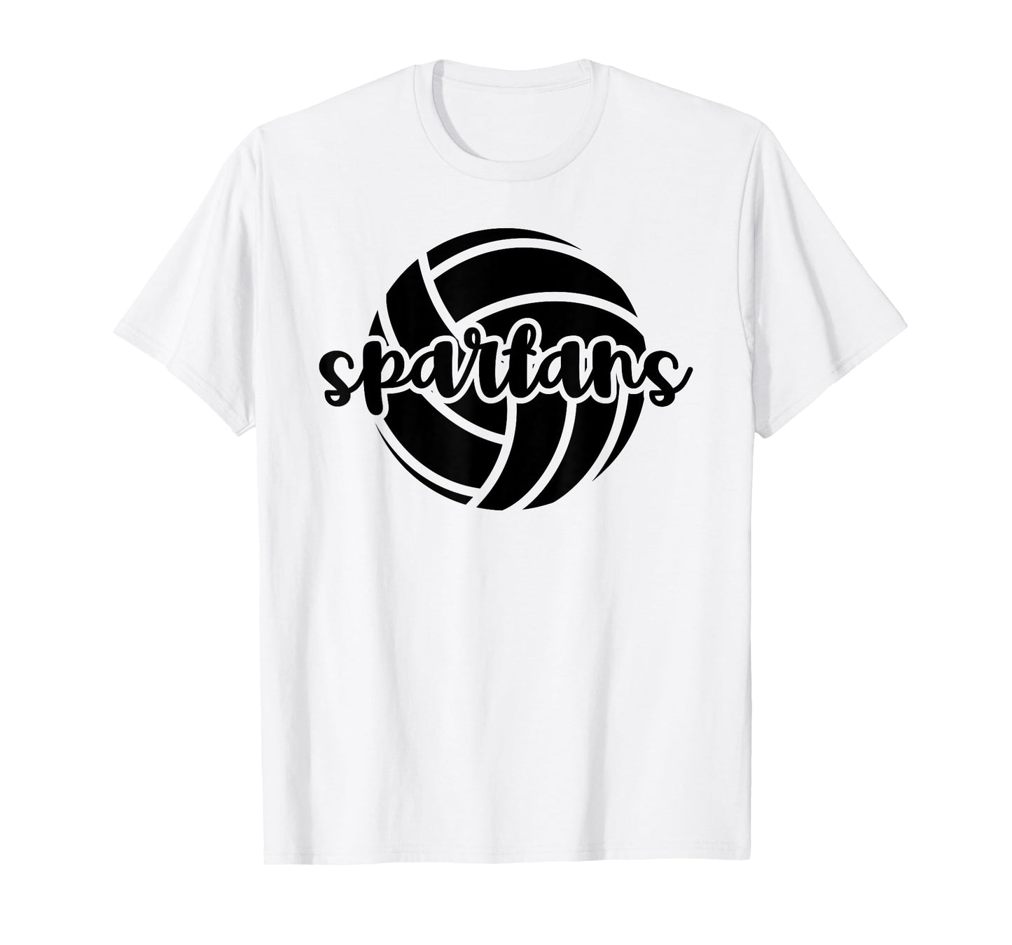 Spartans Volleyball Team Mascot School Spirit Game Night T-Shirt