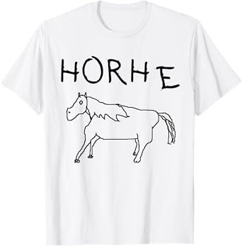 Horhe Terrible Cringe Horse Graphic Weird Absurd Joke Gen Z T-Shirt