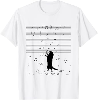 Dog Music Notes Treble Clef Dog Holder & Musicians T-Shirt