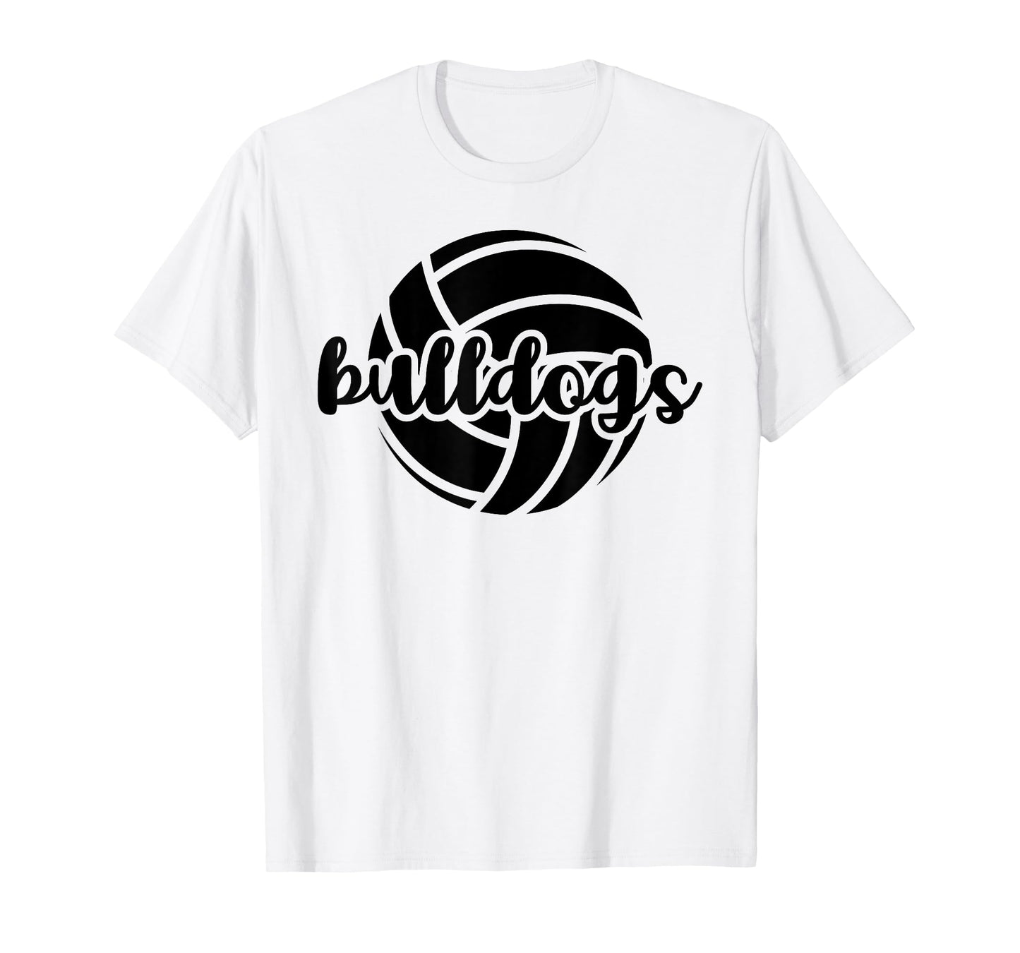 Bulldogs Volleyball Team Mascot School Spirit Game Night T-Shirt