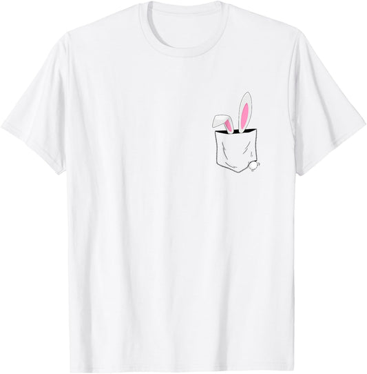Easter bunny ears in pocket funny easter outfit for Easter T-Shirt