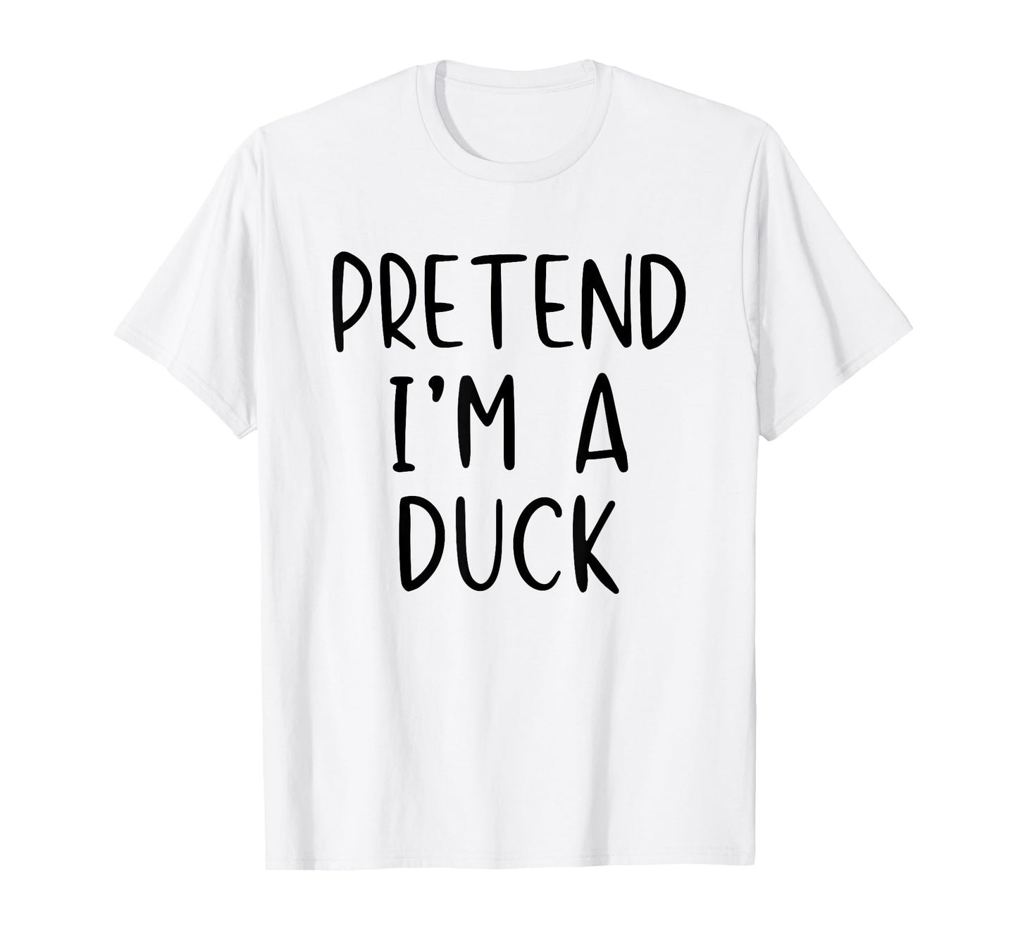 Pretend Duck Costume Halloween Lazy Funny Quick T-Shirt
