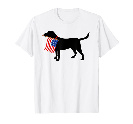 Labrador Retriever Patriotic Pooch USA Flag Dog Gift T-Shirt