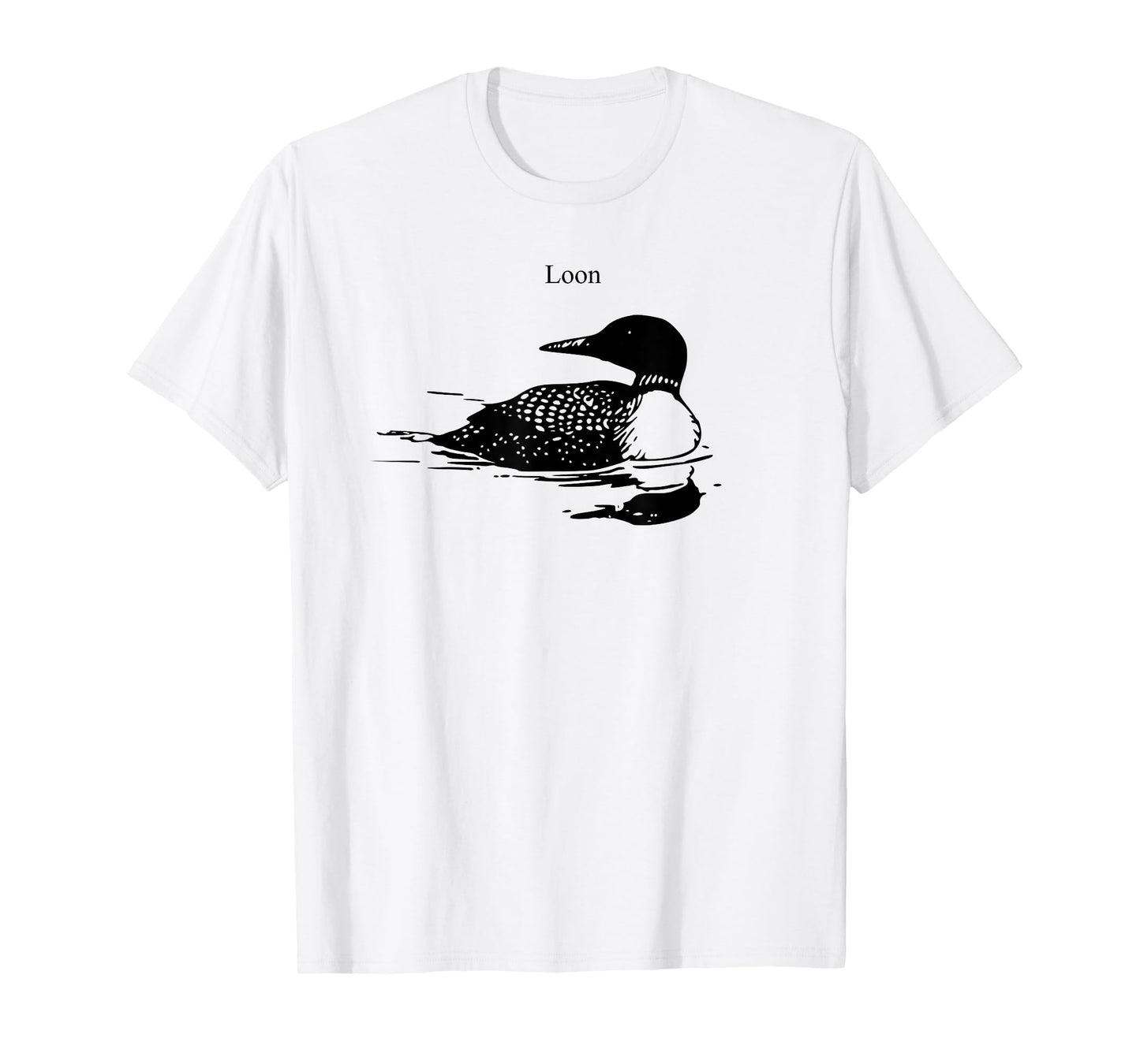Northern Loon Bird Lover Art Illustration T-Shirt
