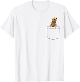 Bearded Dragon Shirt Youth Lizard Clothing Pocket T-Shirt