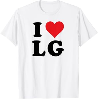 I Heart LG Initials I Love L.G. First And Last Name L G T-Shirt