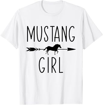 Equestrian Mustang Horse Girl Horses Lover Riding Racing T-Shirt