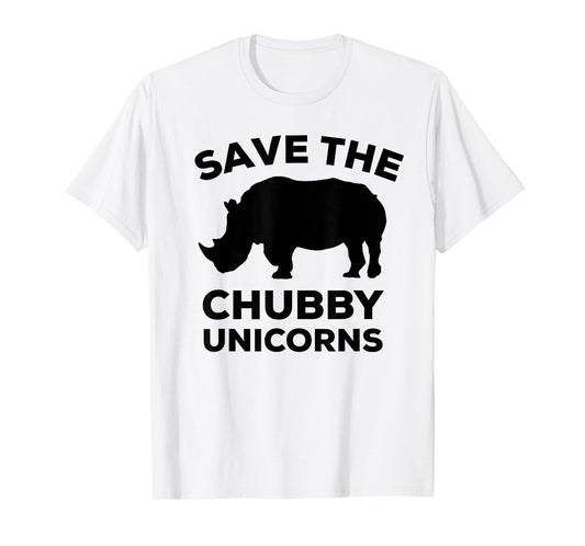 Save The Chubby Unicorns Funny Rhino Vintage T-Shirt