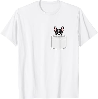 Cute French Bulldog Pocket: Bully Owner Dog & Frenchie Lover T-Shirt