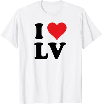 I Heart LV Initials I Love L.V. First And Last Name L V T-Shirt