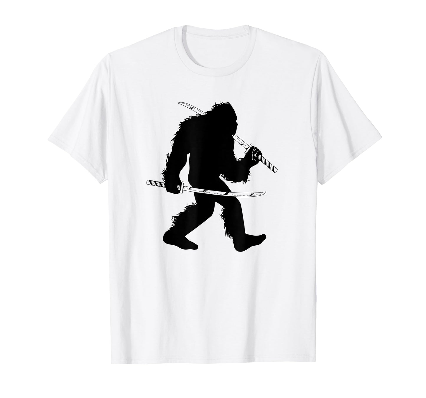 Bigfoot Samurai With Katana Japanese Sasquatch T-Shirt