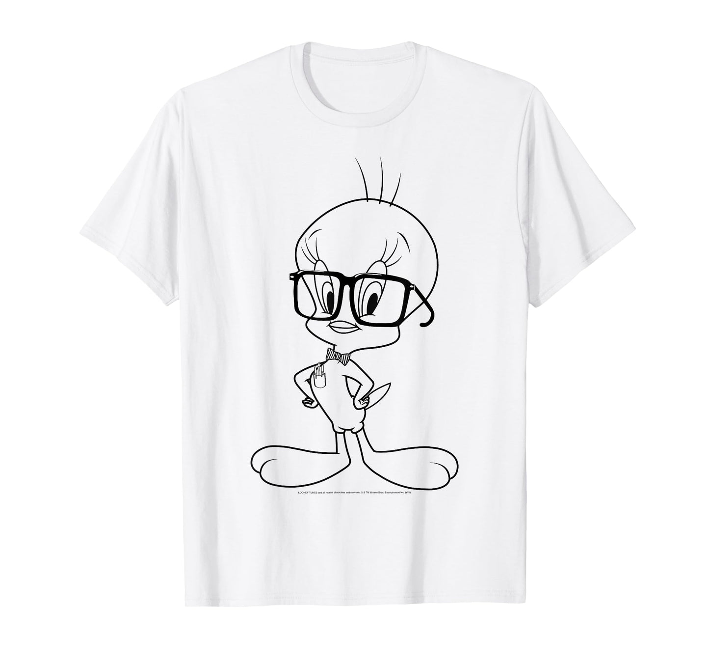 Looney Tunes Tweety Bird Nerdy Portrait T-Shirt