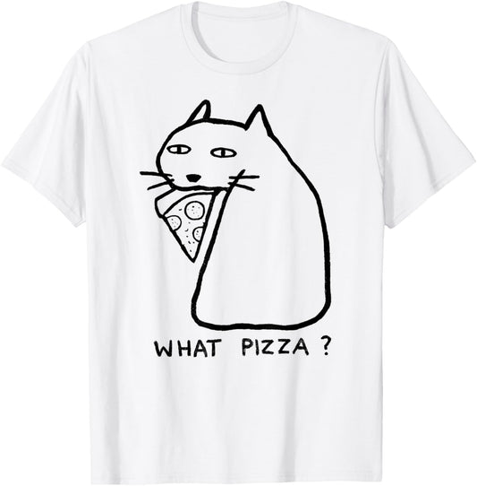 Fox Shiver What Pizza Black Cat Graphic T-Shirt
