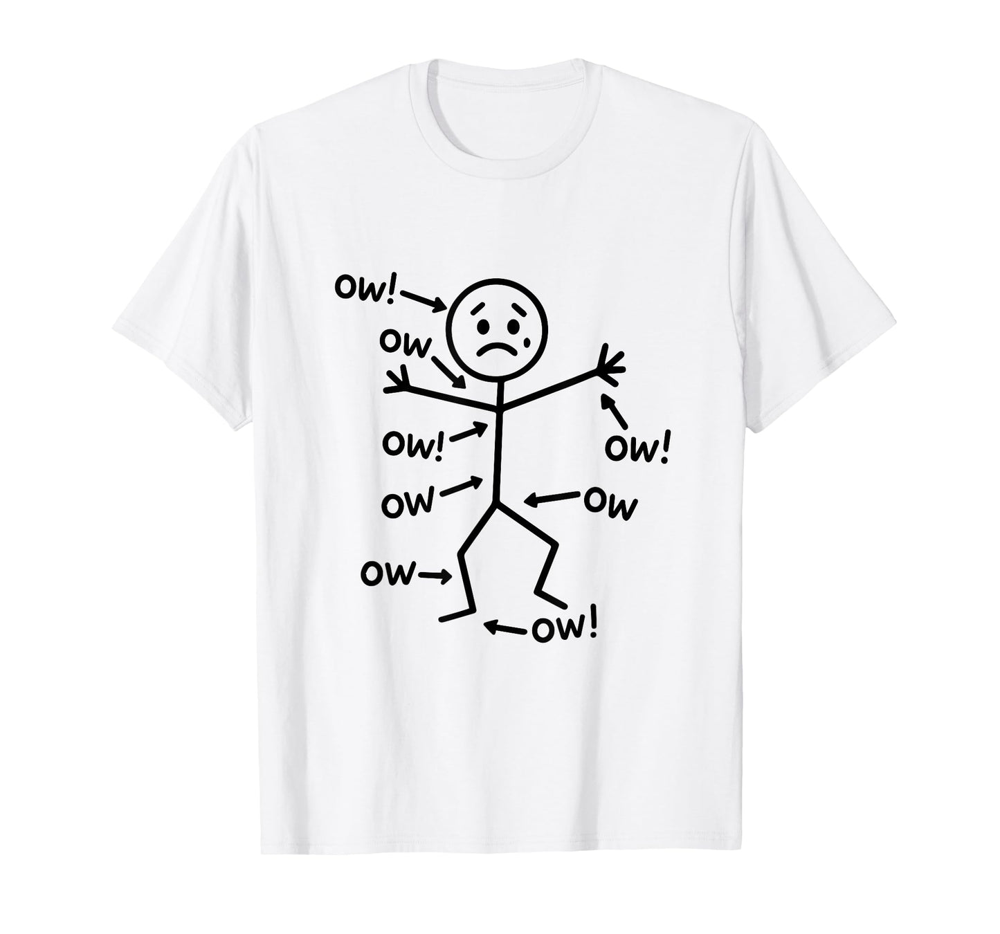Funny Ow Ow Ow Ow Ow Ow Ow Character T-Shirt
