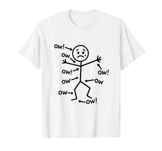 Funny Ow Ow Ow Ow Ow Ow Ow Character T-Shirt